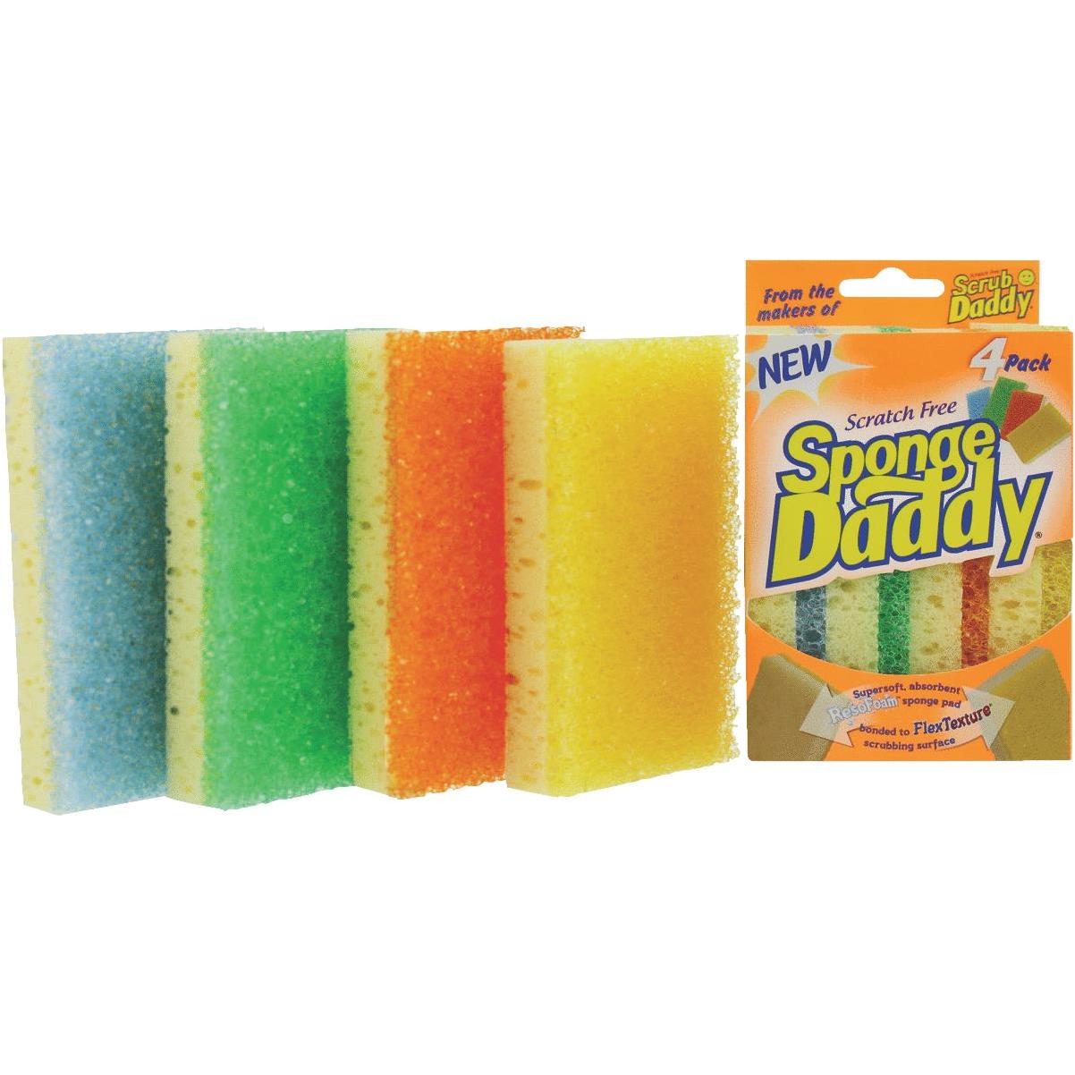 Sponge Daddy 4.5 In. x 2.7 In. Dual Sided Scrub Sponge (4-Count)