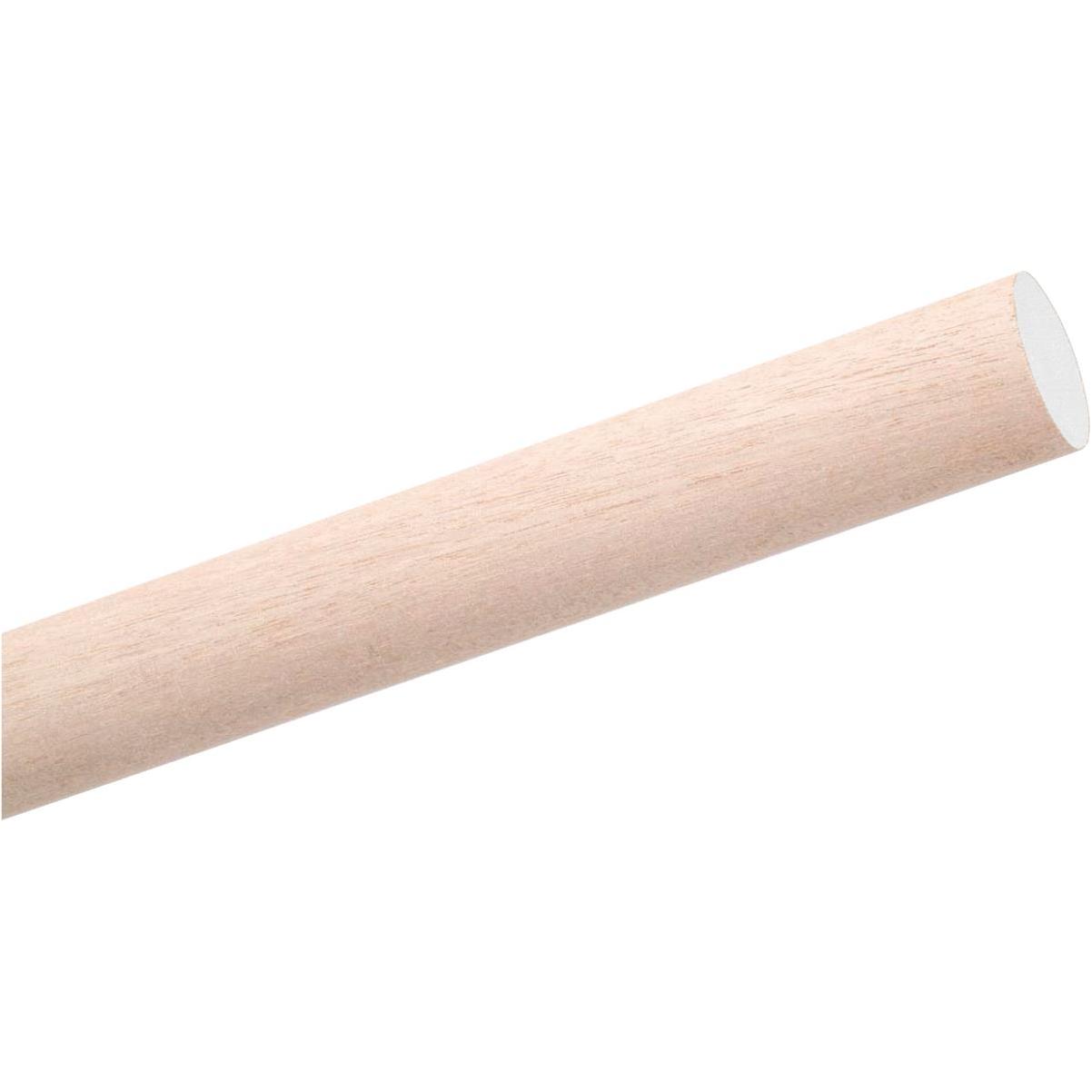 1/2'' x 36'' Wooden Hickory Dowel
