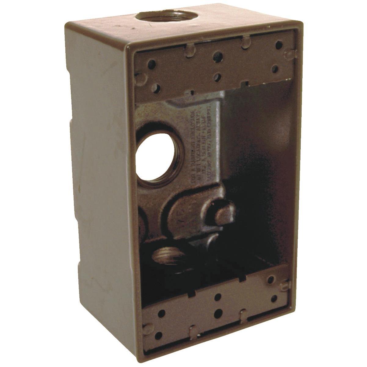 Bell Horizontal Duplex Aluminum Bronze Weatherproof Outdoor Outlet Cover -  Power Townsend Company