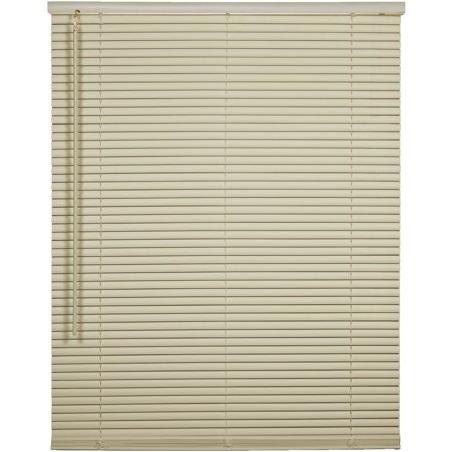 Home Impressions 24 In. x 64 In. x 1 In. Ivory Vinyl Light Filtering Cordless Mini Blind
