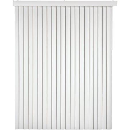 Home Impressions 78 In. x 84 In. x 3.5 In. White Vinyl Light Filtering Vertical Cordless Blind