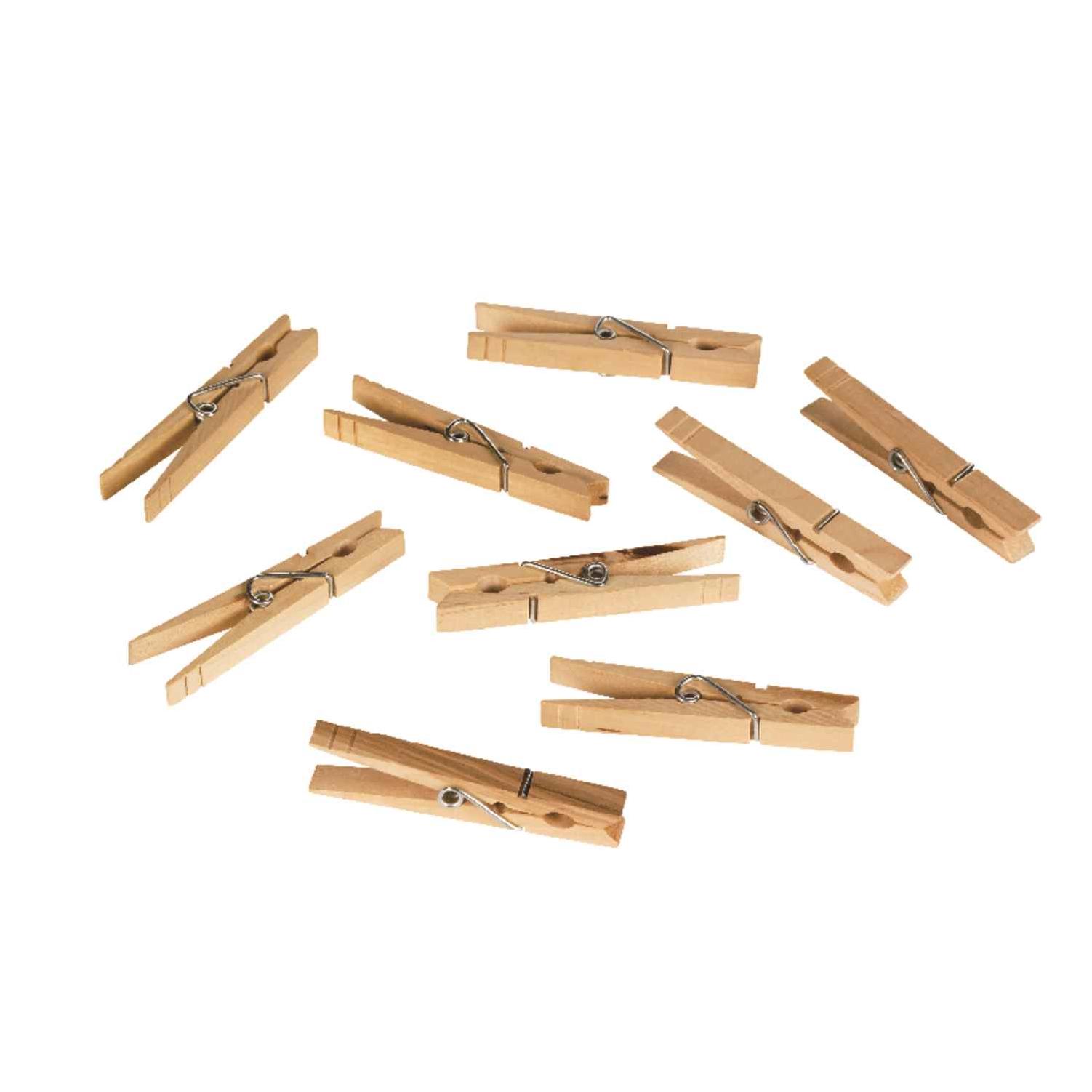 Whitmor Spring Hardwood Clothespins (50-Pack)
