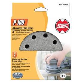 Gator Blade 5 In. 180-Grit 8-Hole Pattern Vented Sanding Disc with Hook & Loop Backing (15-Pack)