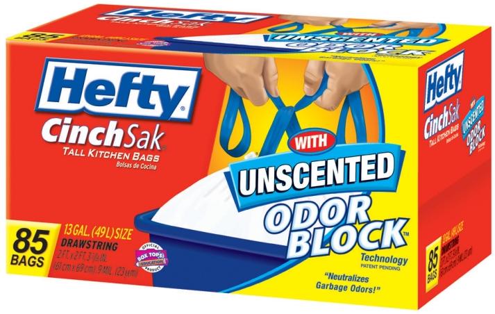 Hefty Strong Tall Kitchen Trash Bags, Unscented, 13 Gallon, 90 Count 90  Count (Pack of 1)