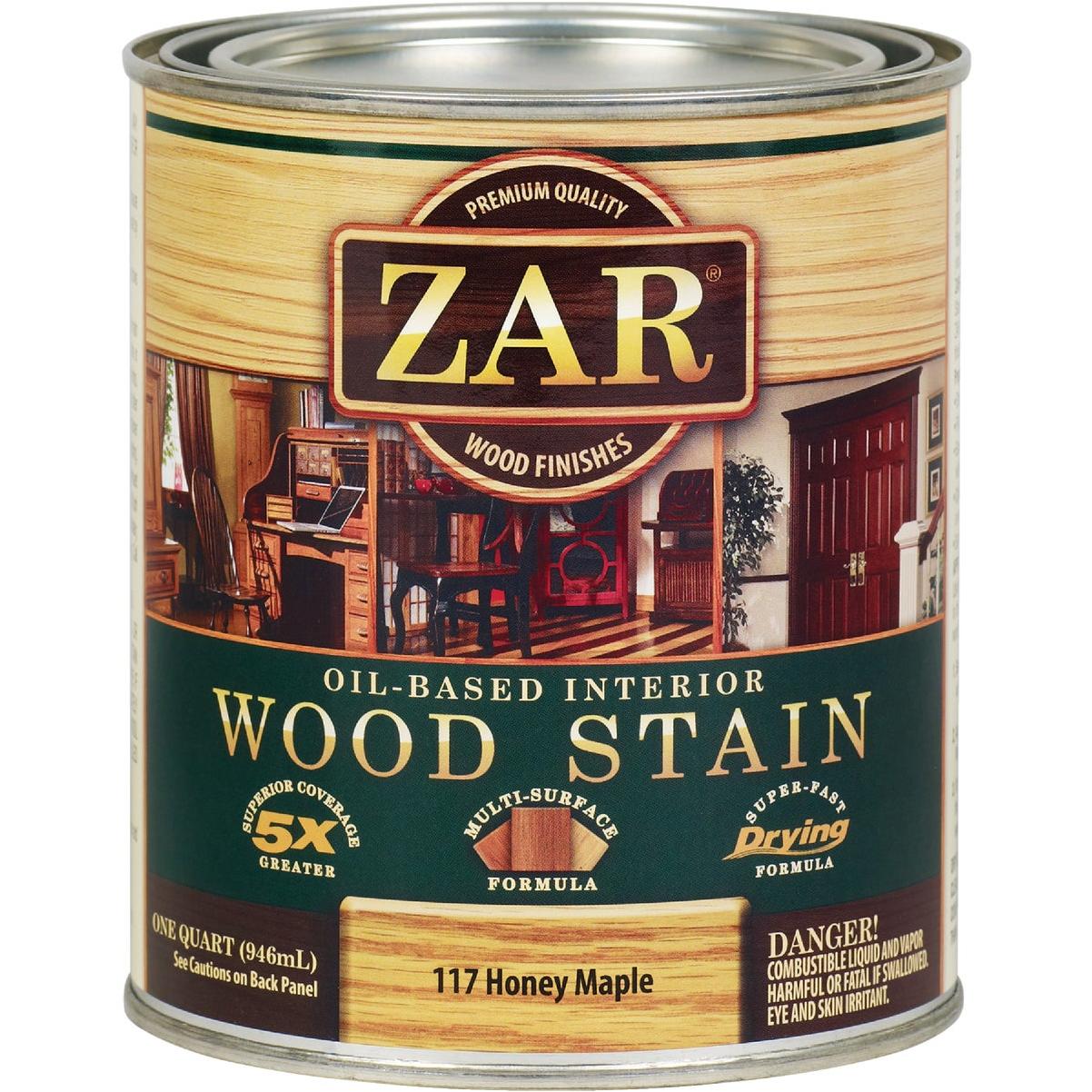 ZAR Oil-Based Wood Stain, Honey Maple, 1 Qt.
