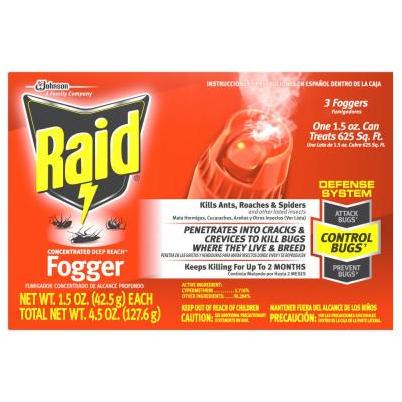 Raid 1.5 oz. Deep Reach Insect Foggers (3-Pack) SCJ081595 - The
