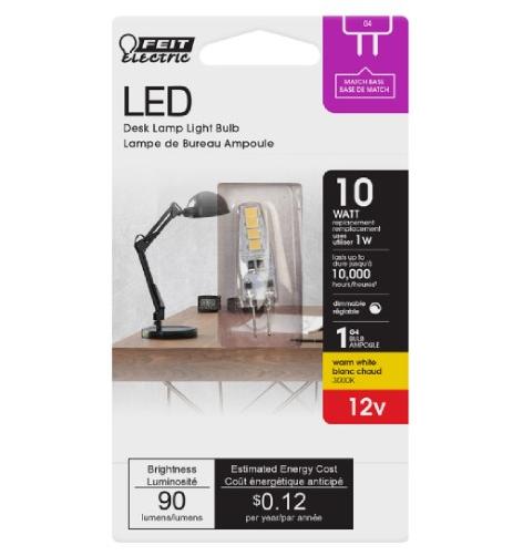 deugd Oppositie Prestigieus EMERY JENSEN DISTRIBUTION 3935228 10 watt Equivalence 1 watt 90 Lumen G4  Specialty LED Bulb&#44; Warm White | Celebration Hardware