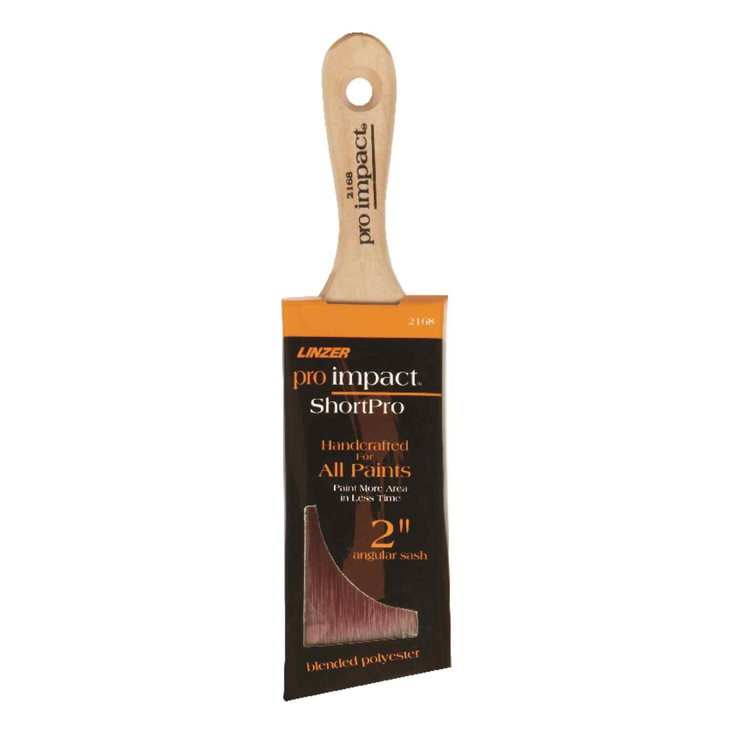 Linzer Pro Impact 2 in. W Angle Polyester Blend Paint Brush