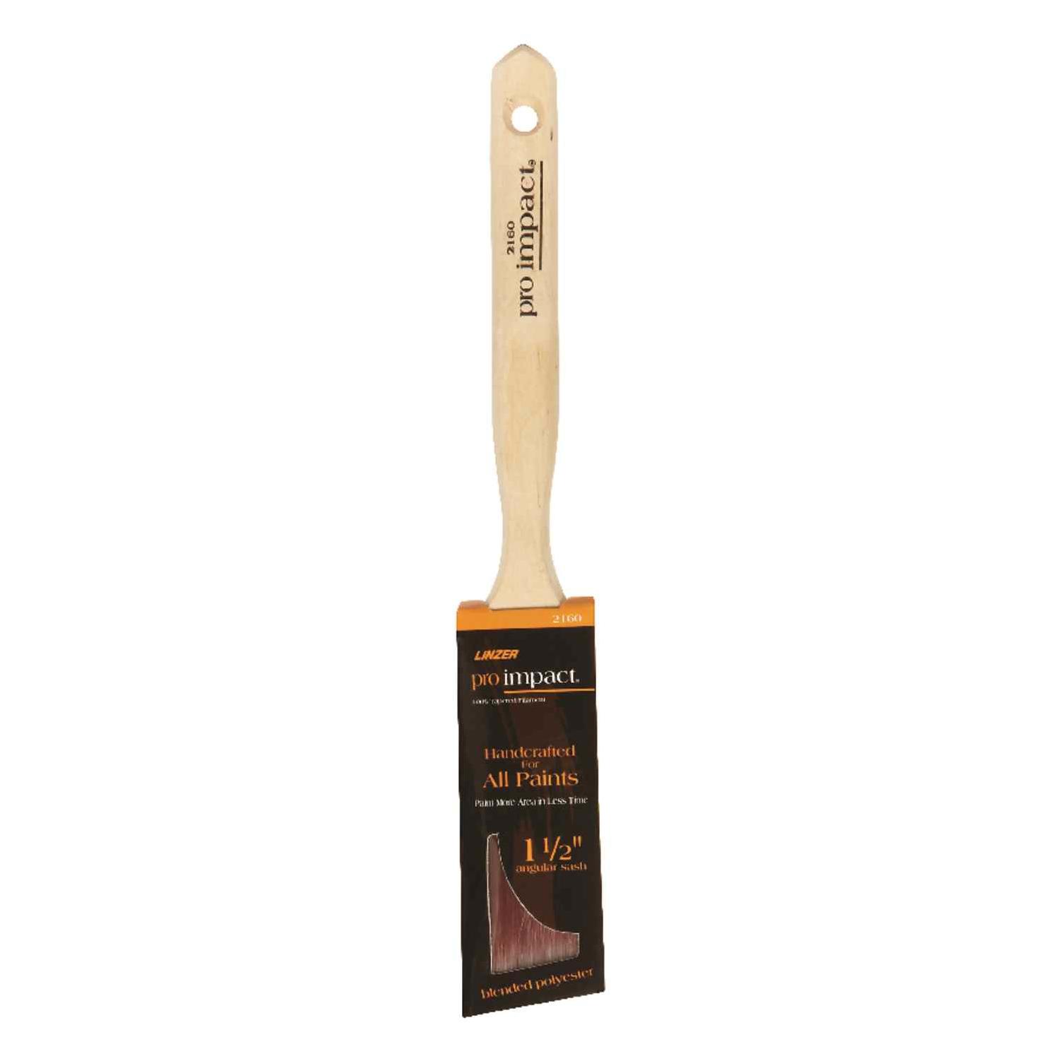 Linzer Pro Impact 1-1/2 in. W Angle Polyester Blend Trim Paint Brush