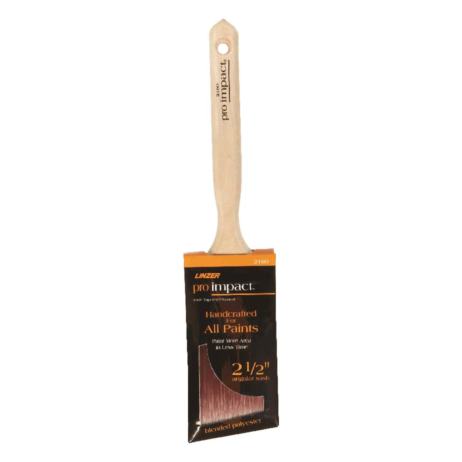 Linzer Pro Impact 2 in. W Angle Polyester Blend Trim Paint Brush