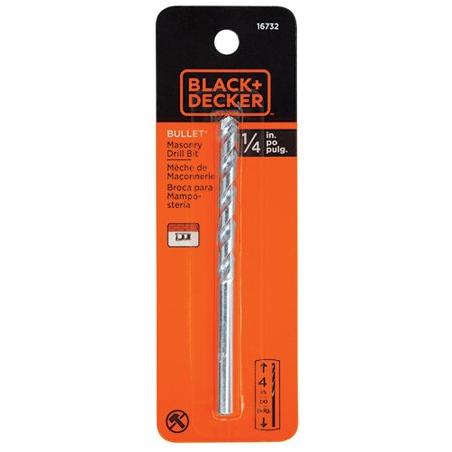 Black & Decker/DWLT 1/4 Masonry Drill Bit DW2574 Unit: EACH - Bed Bath &  Beyond - 17543220