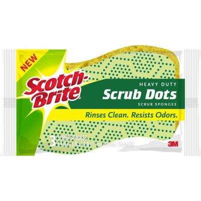 Scotch-Brite Stay Fresh Heavy Duty Scrub Dots Sponge (3-Pack)
