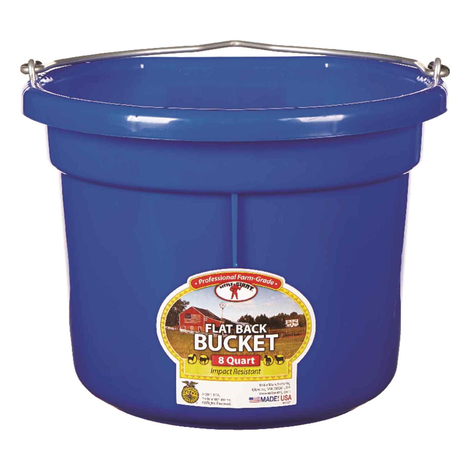 Little Giant 8 Quart Flat Back Plastic Bucket