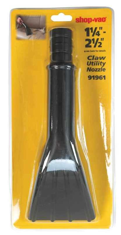 Shop-Vac 10 in. L x 6.75 in. W x 1-1/4in. to 2-1/2 in. Dia. Claw Utility  Nozzle Black 1 pk