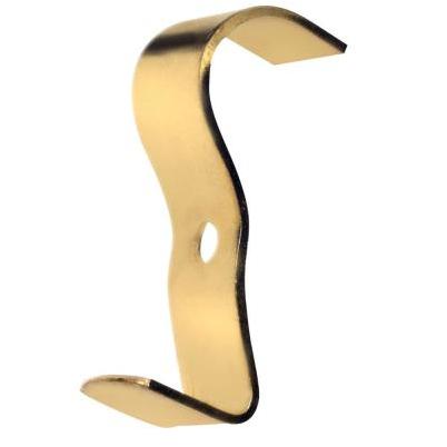 Brass-Plated Steel Narrow Molding Hook (2-Pack)