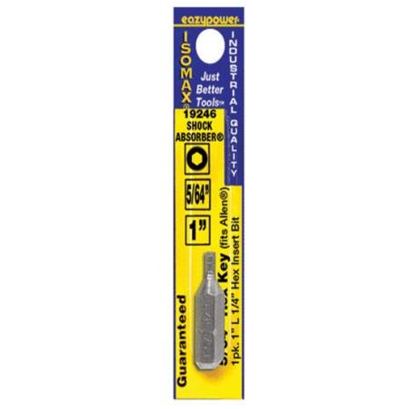 Eazypower 19246 Isomax Hex Key Power Bit, 5/64"