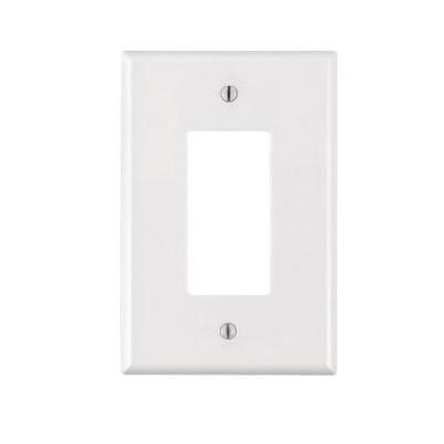 Leviton Decora 1-Gang Plastic Oversized Rocker Decorator Wall Plate, White