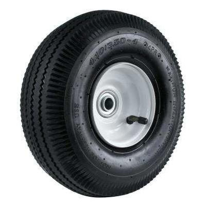 4.10/3.50-4 10 in. Sawtooth Hand Truck Wheel with 2-1/4 in. x 5/8 in.  Offset Hub
