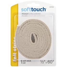 Soft Touch Self-Stick Felt Pad, Oatmeal - 16 pieces