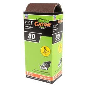 Gator 5-Pack 3-in W x 18-in L 80-Grit 