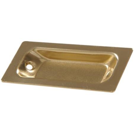 Part 852270 3 1/4  X 1 3/8 Brass Pltd Flush Pull, by Hillman, Single Item, Great