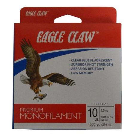 Eagle Claw Premium Monofilament Clear Blue Fluorescent Fishing
