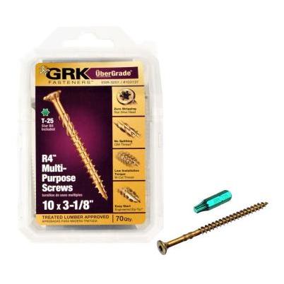 #10 x 3-1/8 in. Star Drive Bugle Head R4 Multi-Purpose Wood Screw (70-Pack) #10 x 3-1/8 in. Star Drive Bugle Head R4 Multi-Purpose Wood Screw (70-Pack)