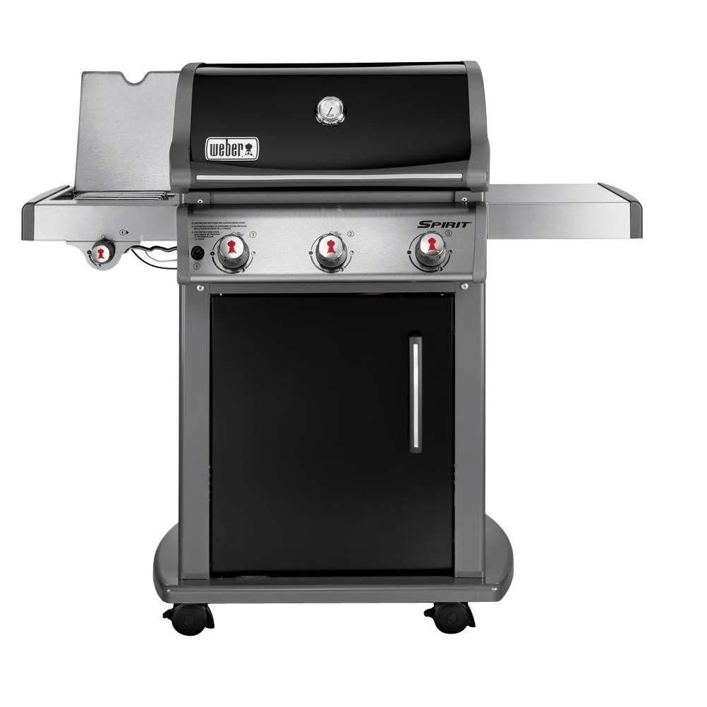 Læne Sada minimal Weber Spirit E-320 Black Porcelain-Enameled Steel 3-Burner (32,000-BTU)  Liquid Propane Gas Grill with Side Burner | Hammond Hardware