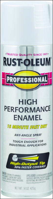 Rust-Oleum 15 oz. White Professional High-Performance Enamel Spray Paint, Gloss