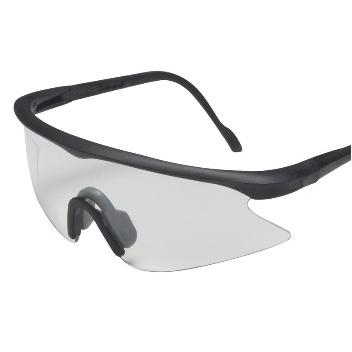 Safety Works Straight Temple Black Frame Safety Glasses with Anti-Fog Clear Lenses