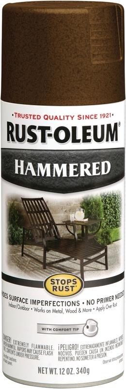 Rust-Oleum 210880 Hammered Spray Paint, Hammered, Brown, 12 oz, Can