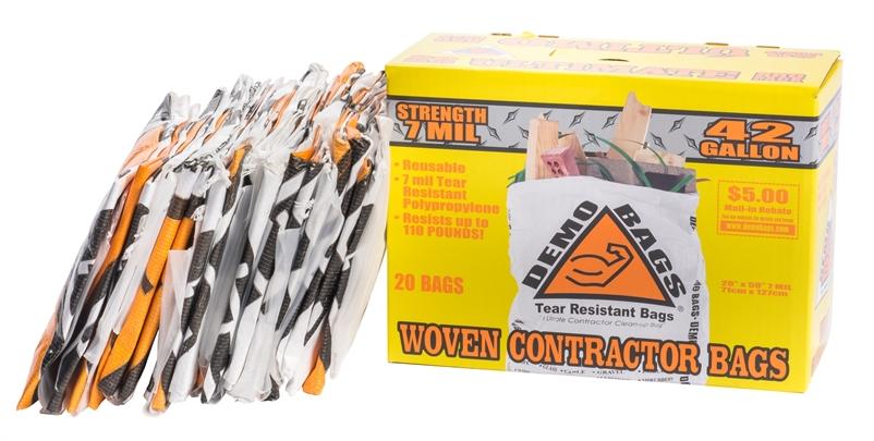 42 Gallon Contractor Trash Bags 20 Count