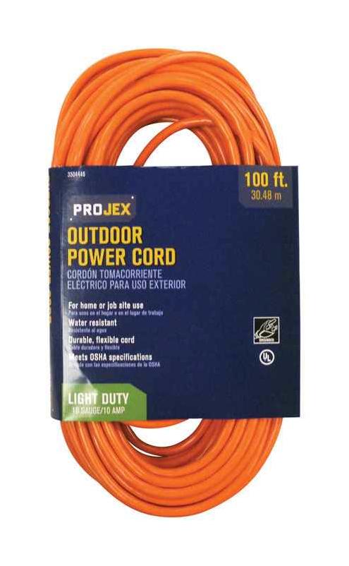 100 ft. x 16/3 Gauge Indoor/Outdoor Extension Cord, Orange