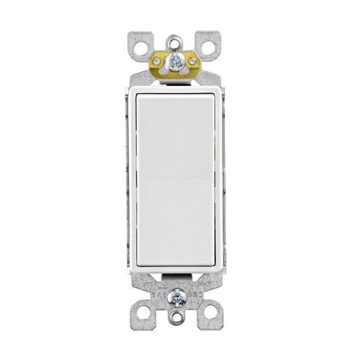 Leviton 3002796 Decora 15A Three Pole 3-Way Rocker Switch White - Pack of 10