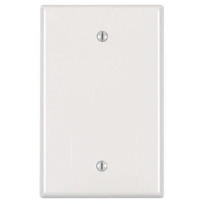 Leviton 1-Gang Mid-Way Thermoplastic Nylon Blank Wall Plate, White