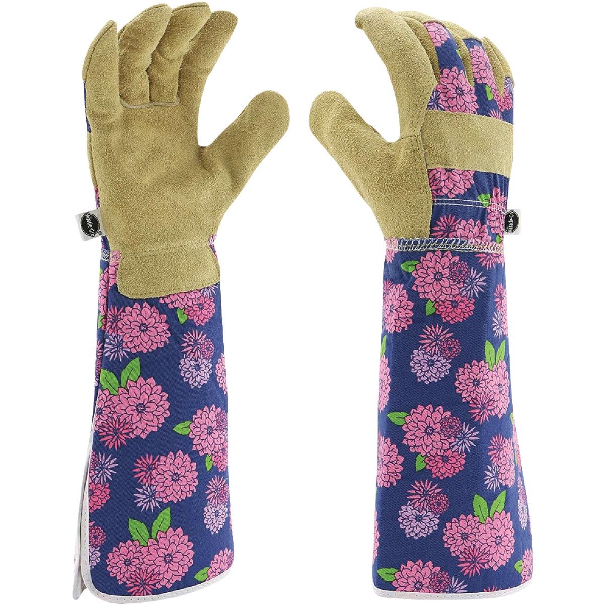 miracle gro womens leather landscaping rose pruning gloves small medium  Near Me