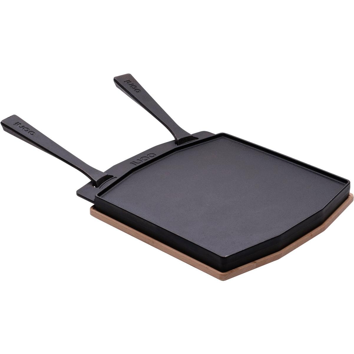 Ooni Dual-Sided Grizzler Plate with Stainless Steel Trivet