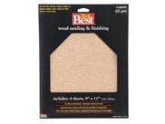 Do it Best Bare Wood 9 In. x 11 In. 60 Grit Coarse Sandpaper (4-Pack)