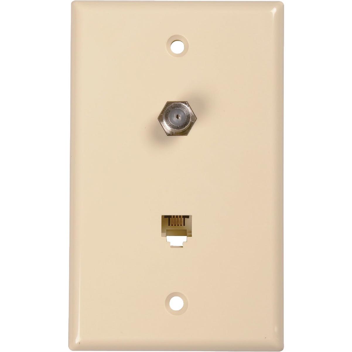 PHONE/COAX WALL PLATE