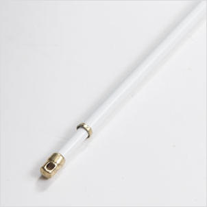 Kenney 21 In. To 38 In. 5/16 In. White Swivel Cafe Rod