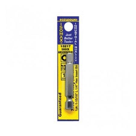 13217 1-15/16" 7/32" Hex Key Power Bit 1-Pk