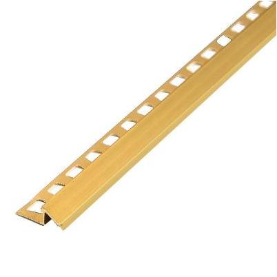 Satin Brass 1.5 in. x 96 in. Aluminum Reducer Tile Edging Strip
