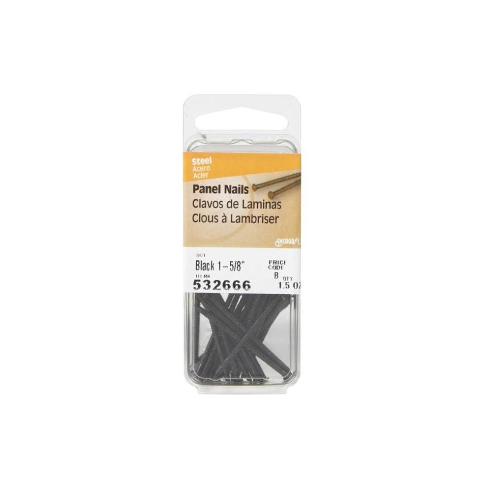 532666 1.5 oz Panel Nails  Black - 1.625 in. - pack of 6