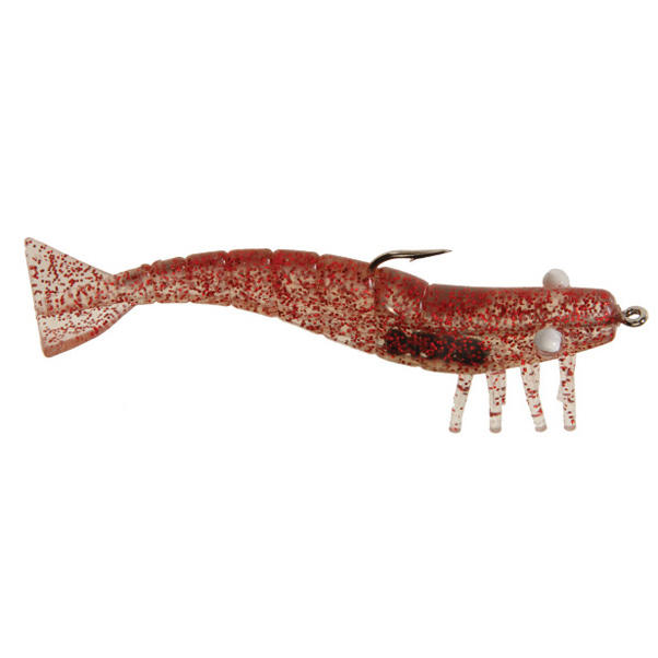 D.O.A. LURES DOA 1/2 OZ - 4in SHRIMP CLEAR/RED GLITTER 3 PACK D.O.A.