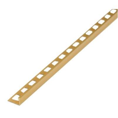 Satin Brass 1-3/8 in. x 96 in. Aluminum Metal Edge Reducer Tile Edging Strip