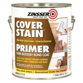 Zinsser Cover-Stain Low VOC High Hide Alkyd-Base Interior/Exterior Stain Blocker Primer, White, 1 Gal.