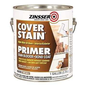 Zinsser Cover-Stain VOC High Hide Oil-Base Interior/Exterior Stain Blocker Primer, White, 1 Gal.