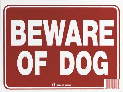 Faucet Queen 51006 Beware of Dog Sign - Case of 10