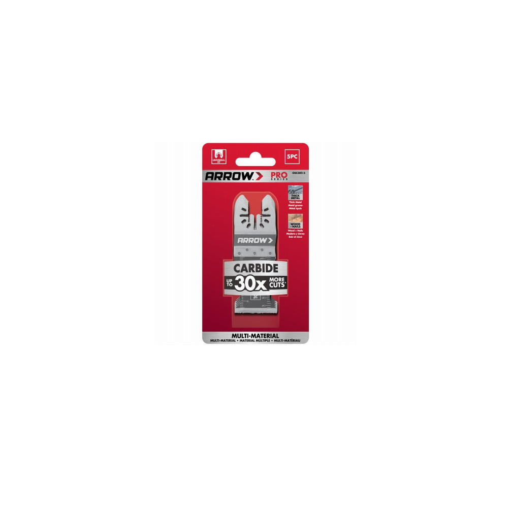 Arrow Fastener 109182 1.375 in. TCT Flush-Cut Universal Saw Blade  5 Piece - Pack of 3