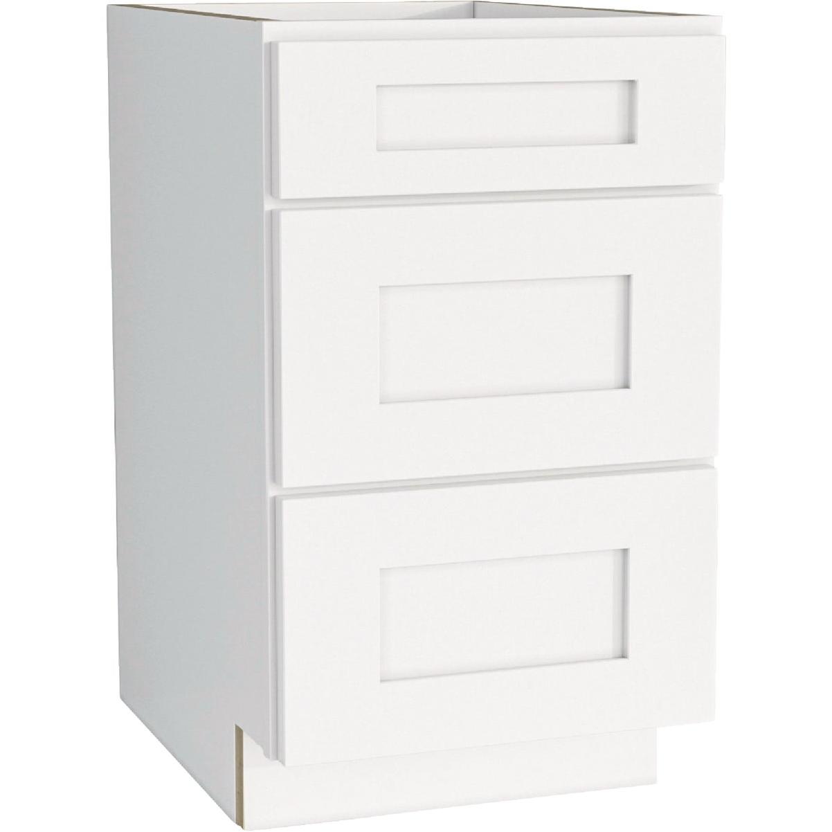 Kitchen Drawer Base Cabinet | Unfinished Poplar | Shaker Style | 24 in | 3  Drawer